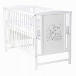 Patut pentru bebelusi 120x60 cm Bears cu laterala detasabila + Saltea Cocos