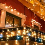 Perdea de lumini, 200 led-uri, tip sloi de gheata, alb cald cu lumina statica, lungime 5 m