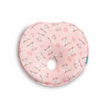 Pernuta ergonomica pentru nou nascuti Sensillo Elephant Pink ajuta la formarea capului,material placut la atingere,potrivita pentru carucior/patut