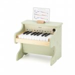 Pian electronic verde din lemn pentru copii, Viga