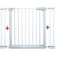 Poarta de siguranta din metal 79-105 cm R-Sport S2 Alb