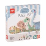 Primul meu puzzle progresiv Apli dinozauri 15 piese mari