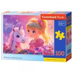 Puzzle 100 piese Castorland Princess with Unicorn