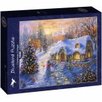 Puzzle 1000 piese Bluebird Puzzle Christmas Cottage