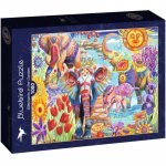 Puzzle 1000 piese Bluebird Puzzle Elephants in the Garden