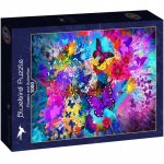 Puzzle 1000 piese Bluebird Puzzle Flowers and Butterflies