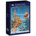Puzzle 1000 piese Bluebird Puzzle Francois Ruyer Cathedrale de Strasbourg a Noel