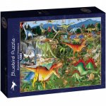 Puzzle 1500 piese Bluebird Puzzle Francois Ruyer: Explorers and Dinosaurs