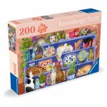 Puzzle 200 piese XL Ravensburger Pisicute pe raft