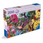 Puzzle 200 piese XL Ravensburger pasari Colibri si fluturi