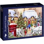 Puzzle 2000 piese Bluebird Winter Cottage