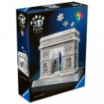 Puzzle 216 piese 3D cu LED Ravensburger Arcul De Triumf