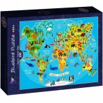 Puzzle 300 piese Bluebird Puzzle World Travel Map