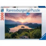 Puzzle 3000 piese 3D cu Led Ravensburger Lacul Bled Slovenia