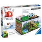 Puzzle 3D cu 216 piese Ravensburger cutie depozitare Minecraft