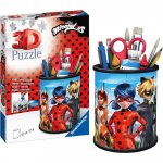 Puzzle 3D cu 54 piese Ravensburger suport pixuri Miraculous
