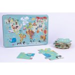 Puzzle Apli harta lumii 24 piese