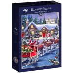 Puzzle Bluebird Santa And Sleigh 1000 piese