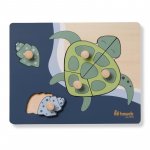 Puzzle din lemn Hauck Turtle cu piese imbinate