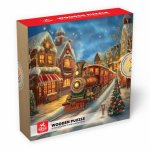 Puzzle din lemn Deico Trenul lui Mos Craciun 50 piese