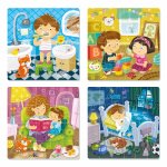 Puzzle 4 in 1 Rutina mea zilnica 72 piese