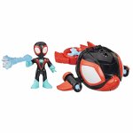 Set figurina Spidey si prietenii lui uimititori Marvel 7.6 cm si submarinul delfin