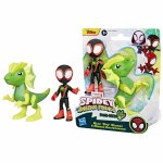 Figurine Spidey si prietenii Marvel dino webs Miles Spin Morales si Marvels Electrosaurus