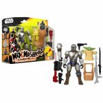 Set figurina Star Wars mix mashers deluxe Mandalorian and Grogu si accesorii 12 cm