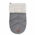 Sac de iarna pentru carucior Cangaroo Luxe Grey cu captuseala moale,orificii pentru centura de siguranta,dimensiune 80x42 cm