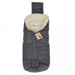 Sac de iarna pentru carucior Cangaroo Snuggly Grey impermeabil, captuseala fleece moale si calduroasa, orificii pentru centura de siguranta,dimensiune 90x42 cm