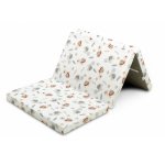 Saltea pliabila pentru patut copii Sensillo Turtle 120x60x5 cm,husa detasabila din bumbac,compatibila cu patuturi clasice si pliabile