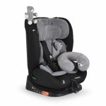 Scaun auto copii Moni Competition Space-grey certificat I-Size 40-150 cm,sistem de fixare sonor BIP,spatar reglabil,protectie impact lateral,tetiera reglabila 10 pozitii,pernuta gat/jucarie plus si protectie centura incluse