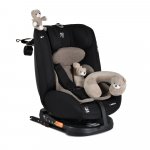 Scaun auto cu isofix Moni i-Maxx Cool-beige 40-150 cm sezut rotativ,certificat I-Size,sistem de fixare sonor,spatar reglabil in 5 pozitii,pernuta gat/jucarie plus si protectie centura incluse