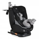 Scaun auto cu isofix Moni i-Maxx Space-gray 40-150 cm sezut rotativ,certificat I-Size,sistem de fixare sonor,spatar reglabil in 5 pozitii,pernuta gat/jucarie plus si protectie centura incluse