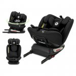 Scaun auto pentru copii i-Size Capella Black cu isofix, rotativ 360 grade, 0 luni-12 ani, 40-150 cm