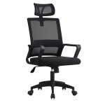 Scaun ergonomic de birou cu tetiera, reglabil si rotativ, mesh