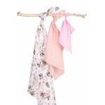 Set 3 piese pentru bebelusi din muselina Sensillo Trio Pink EG-0102 cu paturica,scutec si prosopel 120x120 cm/60x80 cm/38x38 cm,material bumbac moale si absorbant
