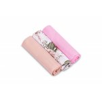 Set 3 scutece din muselina Sensillo Pink 60x80 cm EG-0001,material din bumbac,moale,absorbant