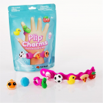 Set bratara si inel cu talismane pop it Plip Charms turcoaz