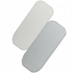 Set 2 cearceafuri cu elastic Lionelo Alb/Gri, 70x28 cm, pentru landouri si patutul co-sleeper Malin, din bambus