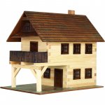 Set constructie arhitectura Primarie medievala 194 piese din lemn Walachia