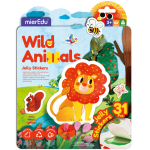 Set creativ cu stickere moi reutilizabile animale salbatice