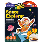 Set creativ cu stickere moi reutilizabile exploratorul spatiului