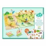 Set creativ de stickere reutilizabile Djeco Ferma