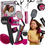 Set de coafura pentru copii, uscator functional, placa cu sunete si lumini, pana la 20 elemente incluse