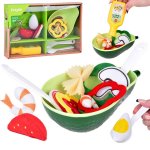 Set de gatit pentru copii Jokomisiada, bol cu avocado 16 x 10 x 6 cm, si accesorii incluse