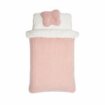 Set lenjerie cu 3 piese 120x60 cm Twins Roz