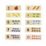 Set puzzle din lemn Potriveste numarul Viga