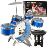 Set complet de tobe pentru copii Jokomisiada Blue, cu scaunel si bete incluse
