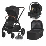 Sistem modular 3 in 1 Coccolle Aspen Jet Black + Scoica auto iSize Coccolle Knox Black